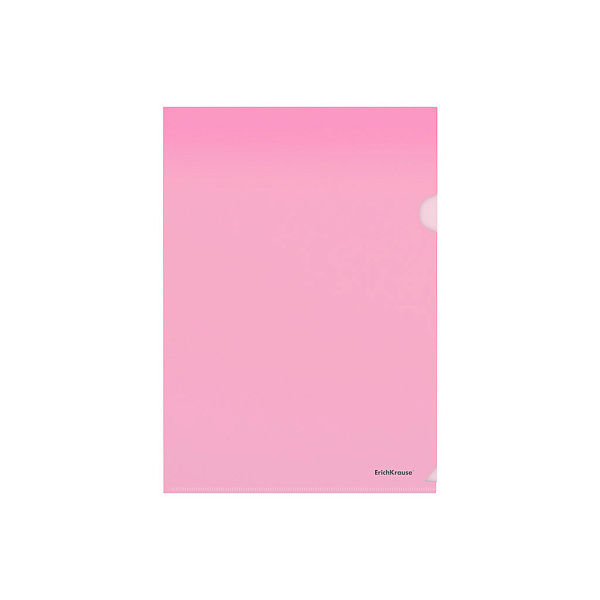 Папка - уголок А4 ErichKrause Glossy Classic, пластиковая, полупрозрачный, ассорти