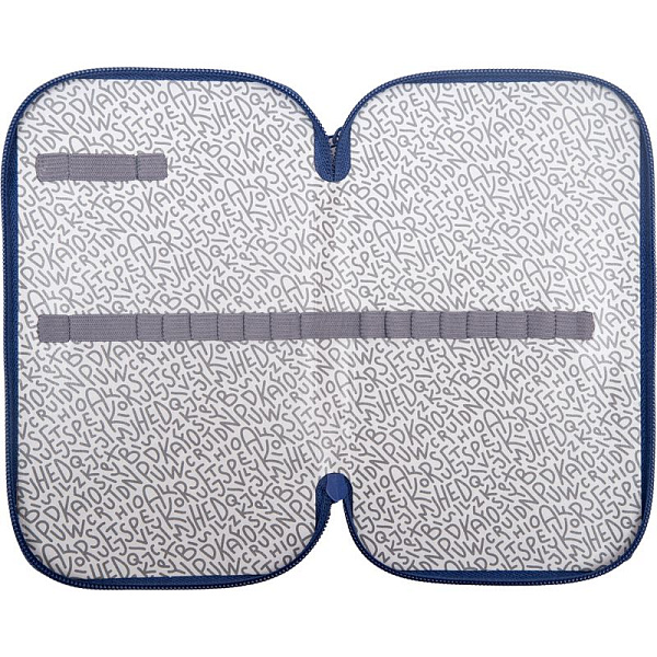 Пенал 2секц. 205*120 "deVENTE. Football Time" прямоугольный для 31 пр. на молнии, картон из фольги