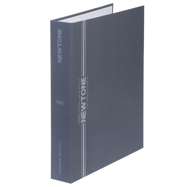 Тетрадь на кольцах А5 80 листов в клетку "НЬЮТОН ПАСТЕЛЬ" Серый агат 80г/кв.м Обл. мел.картон Софт тач  ламинация СОФТ ТАЧ в индив.упак.