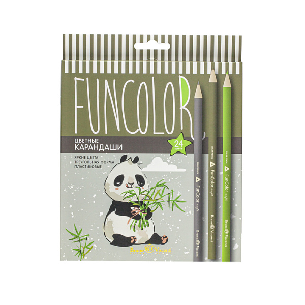 Карандаши 24 цв. "FUNCOLOR" пластиковые