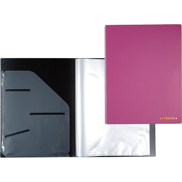 Папка 60ф А4 "deVENTE. Esthetics" полипропилен 700 мкм, бургунди, фактура "soft-touch" вкладыши 30 мкм, внутренний карман 160 мкм, индивидуальная упаковка, A4 (230x310x35 мм) 