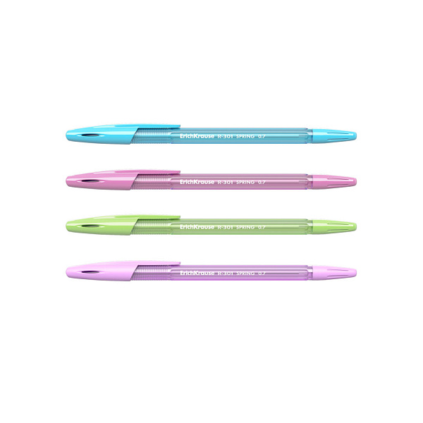 Набор ручек шарик. 4 шт. ErichKrause "SPRING" 0.7 мм 