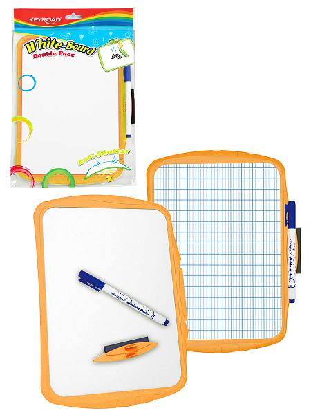 Набор KEYROAD: белая маркерная доска 29X20.5X0.4см, маркер, губка, ассорти, европодвес