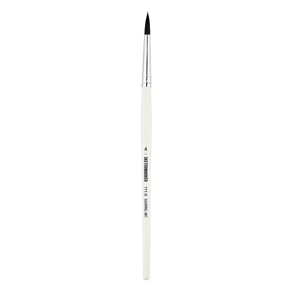 Кисть для акварели Sketchmarker 111 белка имитация круглая ручка короткая №4