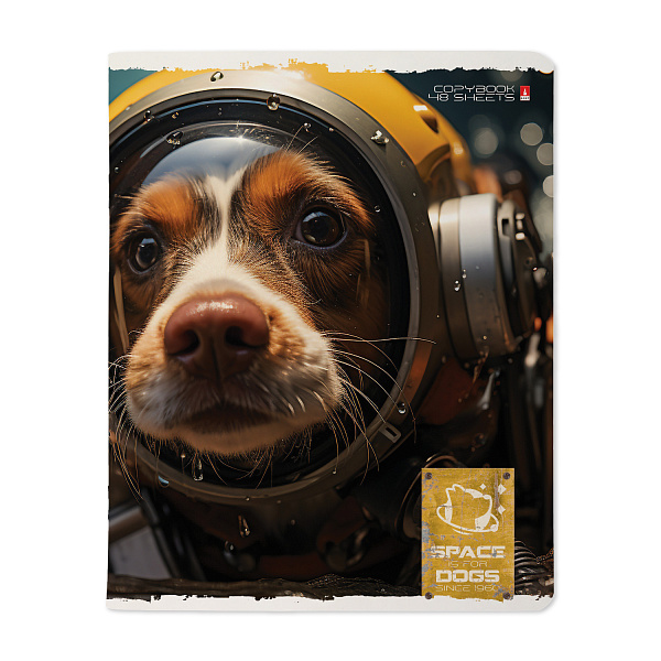 Тетрадь 48 л. кл. "SPACE DOGS" 5 ВИДОВ