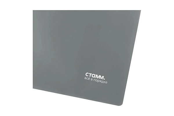 Скоросшиватель А4 с верх. прозр. листом, 140/180 мкм, серый, Стамм