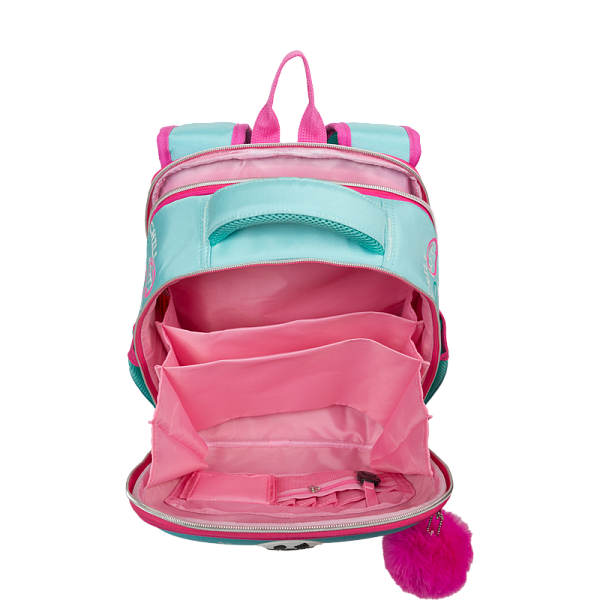 Рюкзак школьный "deVENTE. Junior. Yummy Panda" жесткий 35x27x13 см (14 л) вес 800 г, 1 отд. на молнии с разделителями для учебников, с органайзером, 1 отделение для формата A4, 2 боковых кармана сеточкой на резинке, эргономичная формоустойчивая спинк