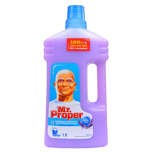 Средство моющее для полов и стен 1,0 л. "Мистер пропер" Бережная уборка (1/12 шт.)