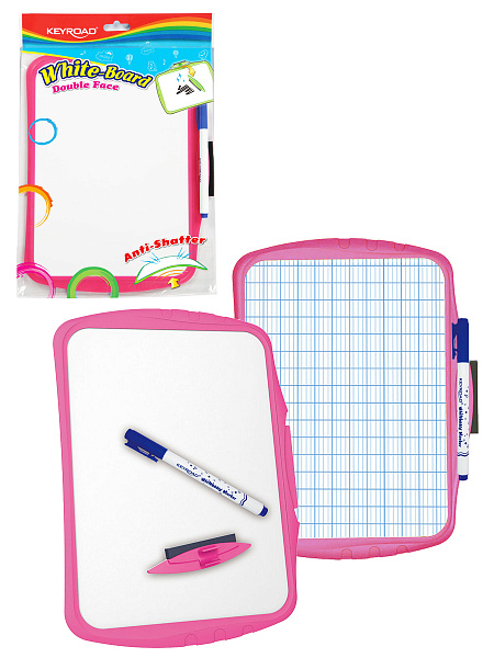 Набор KEYROAD: белая маркерная доска 29X20.5X0.4см, маркер, губка, ассорти, европодвес