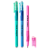 Ручка гелевая 0,7 мм стираемая "deVENTE. Study Pen. School" СИНЯЯ, корпус ассорти 3 цвета с покрытием Velvet Touch, с эргономичным каучуковым держателем, с 2-мя ластиками (в колпачке и на конце корпуса) сменный стержень, индивидуальная маркировка