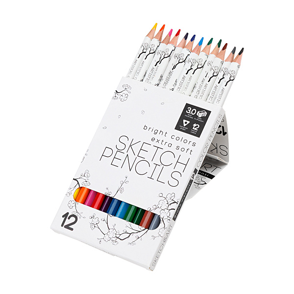 СКЕТЧ КАРАНДАШИ 12 цв. "SKETCH&ART", 