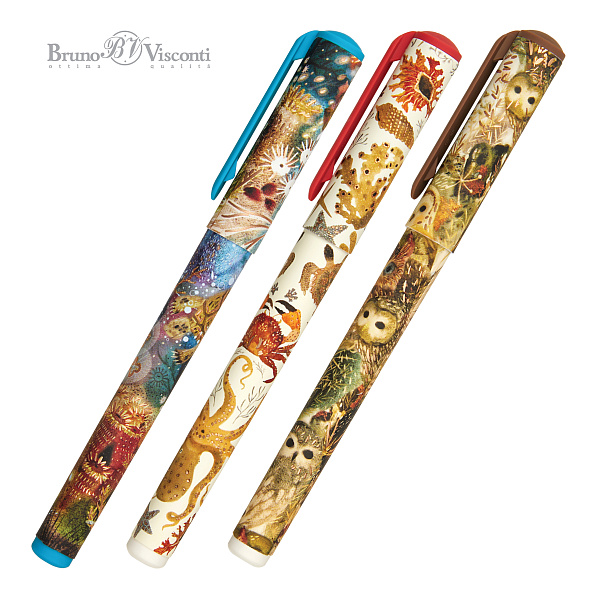 Ручка шариковая 0,7 мм "DreamWrite. "Fauna" СИНЯЯ, 3 ВИДА 