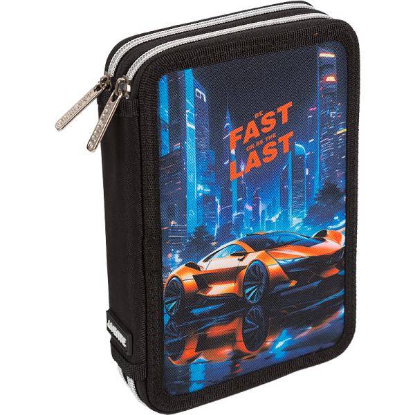 Пенал 2секц. 210*145 "deVENTE. Fast Or Last" для 44 предметов, плотный износостойкий полиэстер с водоотталкивающей пропиткой, внутри обтянуто текстилем, на молнии