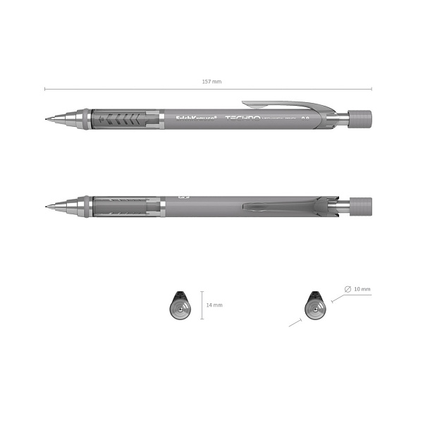 Карандаш автомат. 0,9 мм ErichKrause® Techno HB (в коробке)