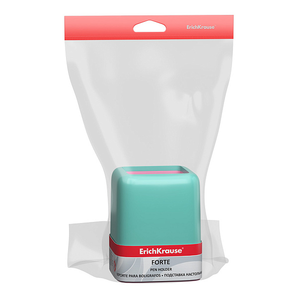 Подставка пластиковая для пишущих принадлежностей ErichKrause Forte, Pastel Mint, мятный