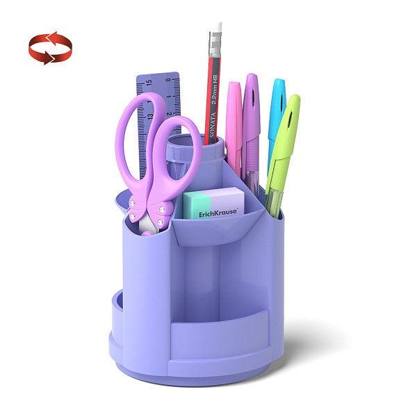 Набор настольный вращающийся ErichKrause® Mini Desk, Pastel, фиолетовый