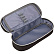 Пенал "deVENTE. Carbon" 21x8x5 см, овальный, с внутренним органайзером-створкой, текстильный, на молнии