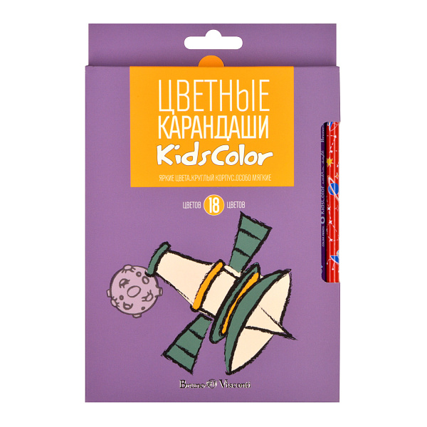 Карандаши 18 цв. "KidsColor" 6 видов