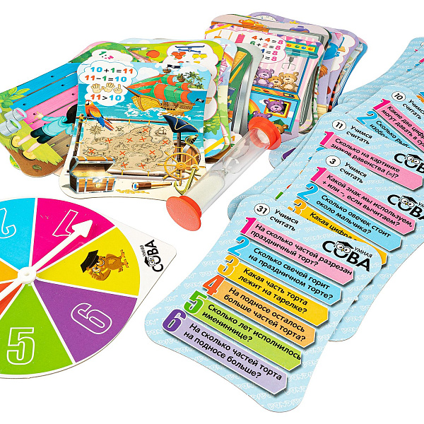 Игра-викторина Умная Сова «УЧИМСЯ СЧИТАТЬ», BOX 21x3x13  Bondibon