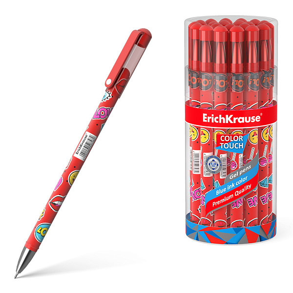 Ручка гелевая ErichKrause® ColorTouch® Sweet love, СИНЯЯ
