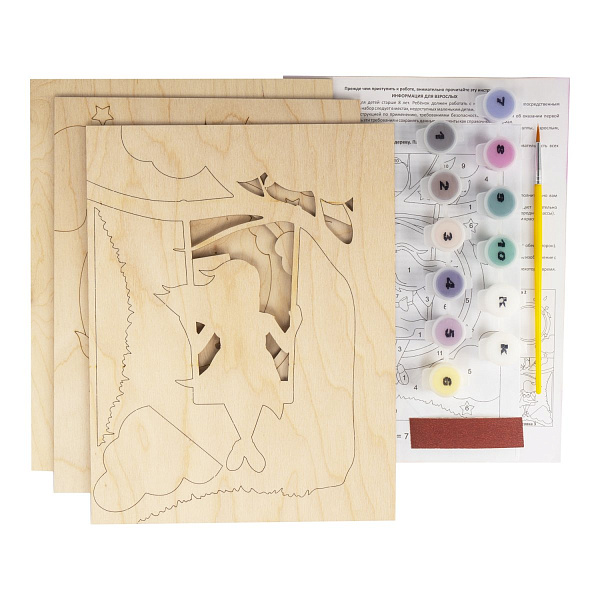 Роспись по дереву. Панно 3D "Качели"