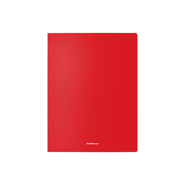 Папка-скоросшиватель пластиковая с пружинным механизмом ErichKrause® Matt Classic, A4, красный (в пакете по 4 шт.)