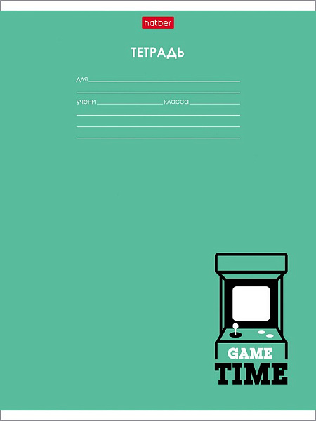 Тетрадь 12 л. лин. "Gamer"  5 диз.в блоке скругл.углы