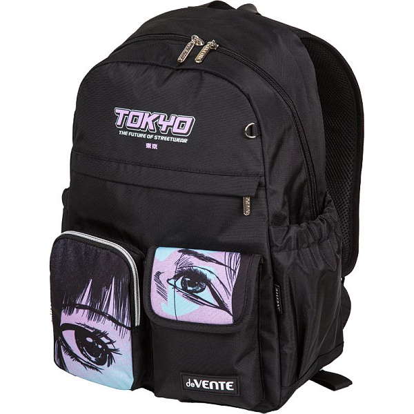 Рюкзак "deVENTE. Air Jump. Tokyo Style" подростковый 40x31x20 см (18 л) 500 г, текстильный,уплотненная вентилируемая спинка и уплотненные лямки