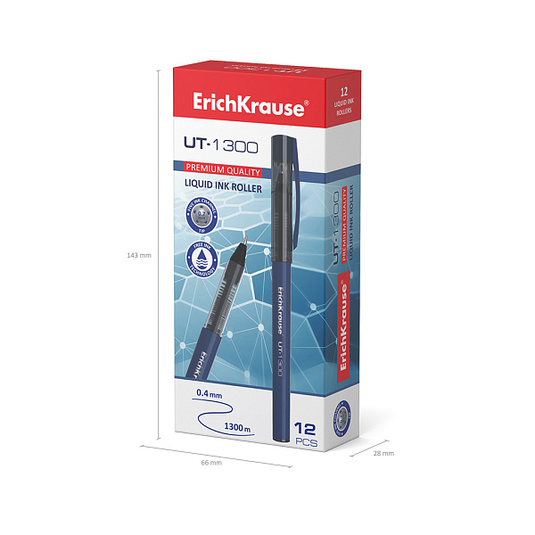 Ручка-роллер ErichKrause UT-1300 Stick Classic 0.7, СИНЯЯ (в коробке )