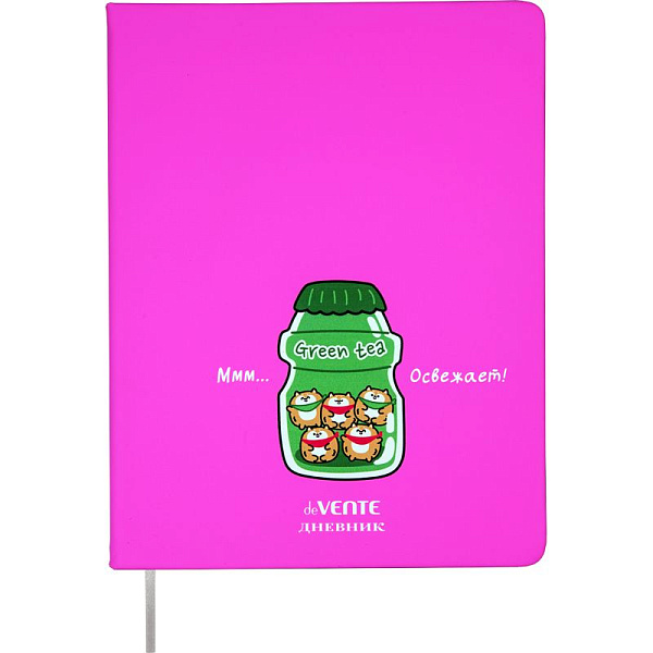 Дневник 1-11 кл. 48 л. "deVENTE. Drinks. Green Tea" тв. обложка из искусственной кожи soft touch, ше