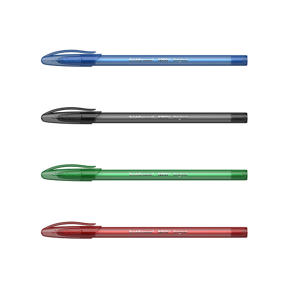 Набор из 4 ручек шариковых ErichKrause Neo® Stick Original 0.7, Super Glide Technology, с, ч, к, з