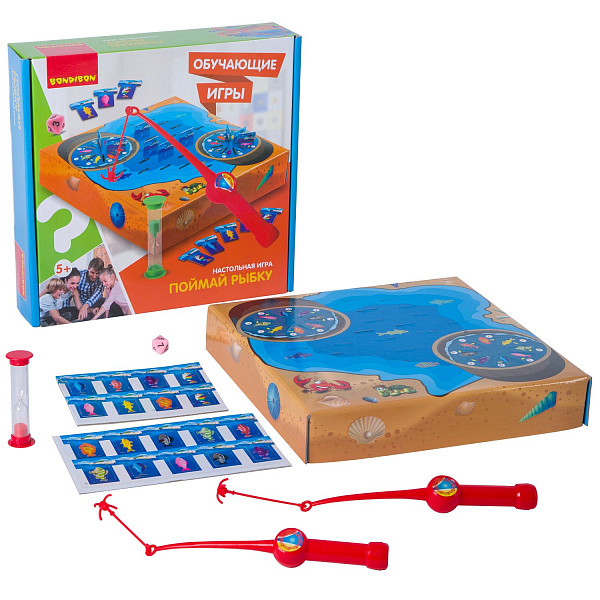 Обучающие игры Bondibon «ПОЙМАЙ РЫБКУ», BOX 29х6,5x28 см