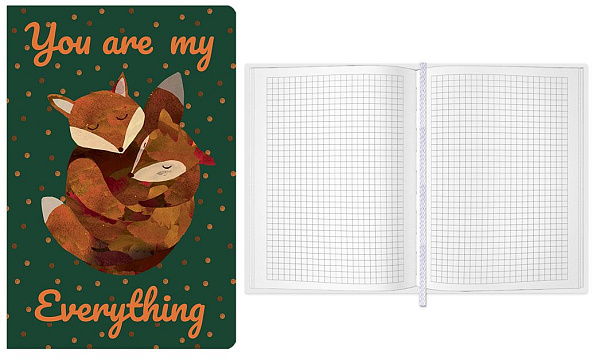 Блокнот А6 96 л. "Sweety.Лисички" тв.переплет ламинир. соффтач