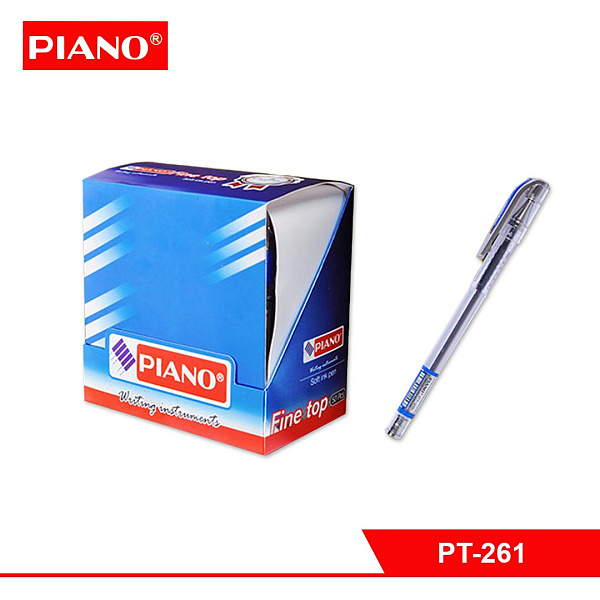 Ручка шариковая "Piano" на масляной основе, (3 цв: 35-синих, 10-черных, 5-красных).