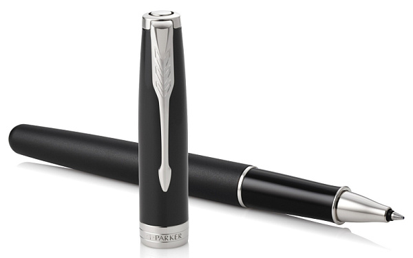 Ручка-роллер "Parker Sonnet Core T529  Matte Black CT F чернила черн. подар.кор.