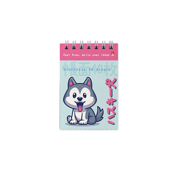 Блокнот А7 40 л. на гребне  "KAWAII ANIMALS" 