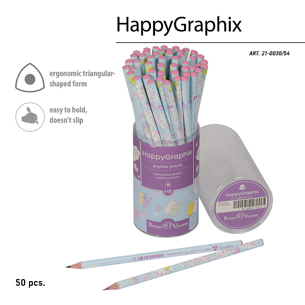 Карандаш ч/г HB "HappyGraphix. Обнимашки. Цыплята" 