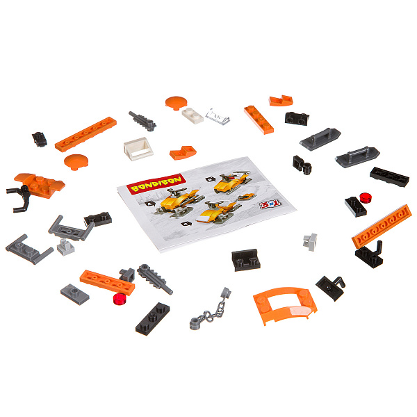 Конструктор-мини BONDIBON, 3в1- транспорт, РАС 15,5х23 см, 6 видов,  арт. M7610.