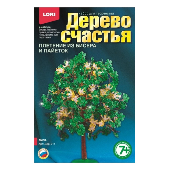Набор для плетения из бисера и пайеток "Дерево счастья " Липа