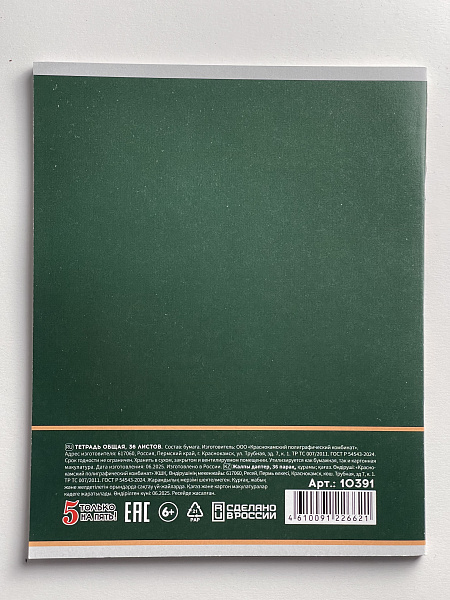 Тетрадь предметная 36 листов "Картинки"  Литература, со справочным материалом, обложка мелованная бумага, блок №2 (серые листы)