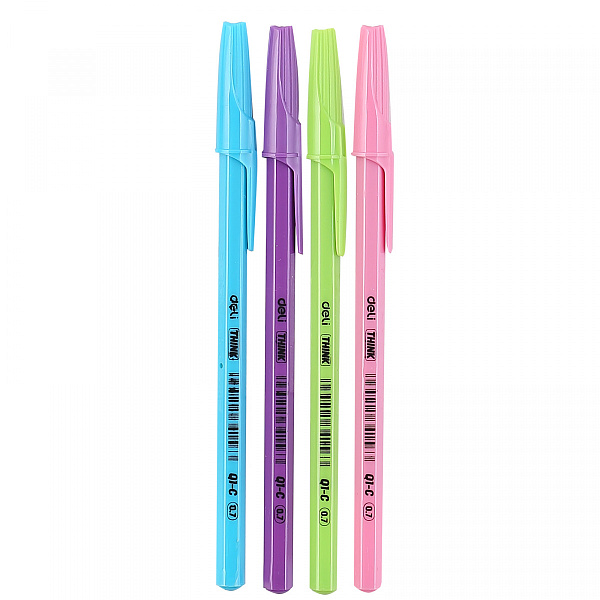 Ручка шариковая 0,7 мм Deli Think  чернила син. 