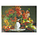 Алмазная мозаика 40*50 см "ОСЕННИЙ БУКЕТ" (24 цветов страз, холст на подрамнике с напечатенной картиной, покрытый клеевым слоем и защитной пленкой, пакеты