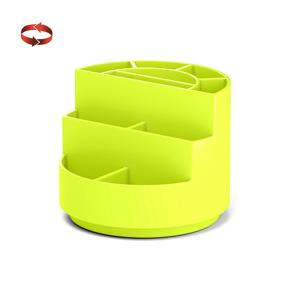 Подставка настольная вращающаяся пластиковая ErichKrause® Mini Burger, Neon Solid, желтая