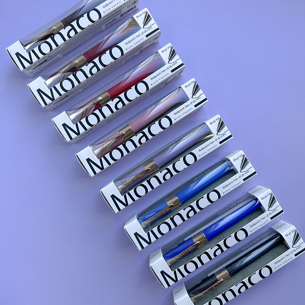 НАБОР: РУЧКА "MONACO" ШАРИКОВАЯ 0.5 ММ, СИНЯЯ (ярко-синий корпус) С ДОПОЛНИТЕЛЬНЫМ СТЕРЖНЕМ