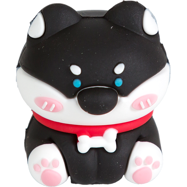 Точилка 1 отв. deVENTE. Doggy, пластиковая с покрытием Softкаждая в индивидуальной пластиковой коробочке с маркировкой, ассорти 3 дизайна