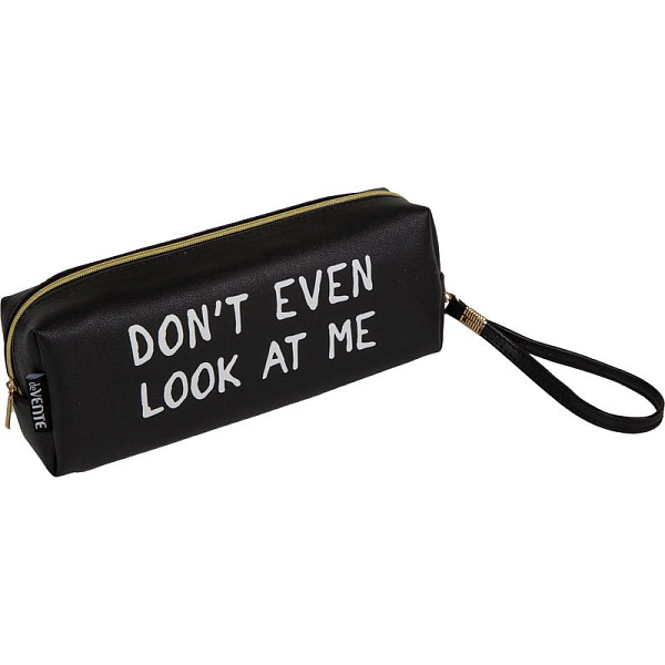 Пенал-косметичка "deVENTE. Не нарушаю правила" 21,5x8x5 см, прямоуг.для 75 пр.на молнии, ручка-петля серная кожа иск 