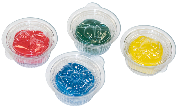 Набор теста для лепки 4 цвета (крышки-формочки)