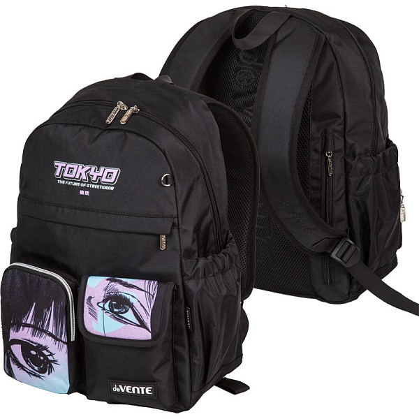 Рюкзак "deVENTE. Air Jump. Tokyo Style" подростковый 40x31x20 см (18 л) 500 г, текстильный,уплотненная вентилируемая спинка и уплотненные лямки