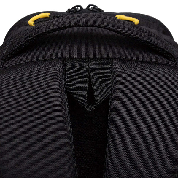 Рюкзак школьный с чехлом для мелочей (/1 черный - желтый)