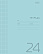 Тетрадь 24 листа в клетку, пластиковая обложка "Голубая" 65г/кв.м